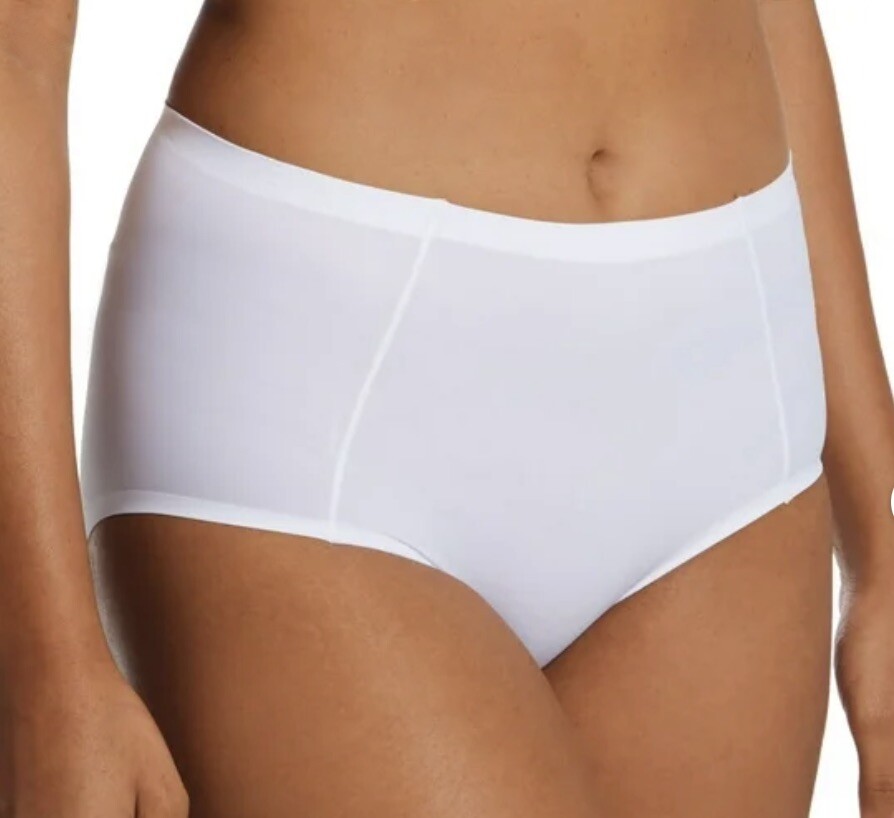 BALI Comfort Revolution Soft Touch White Brief Panty NEW Womens Sz M 6