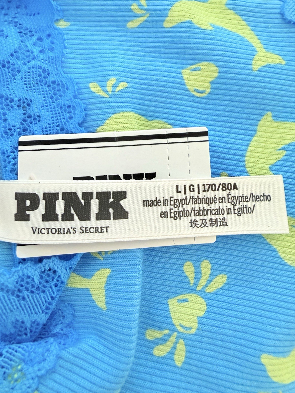 Victoria’s Secret PINK Cheeky Lace Panties Large LOT OF 4 Beachcore Pastel Set