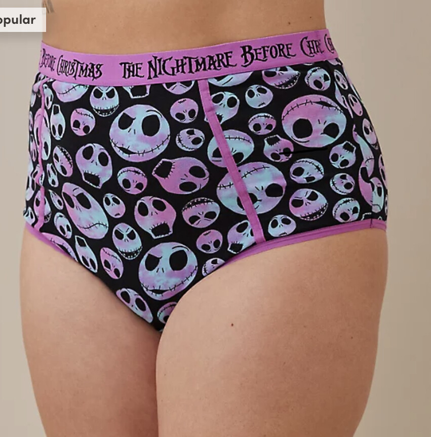Torrid Nightmare Before Christmas Jack Skellington High Waist Panties Size 0 XL