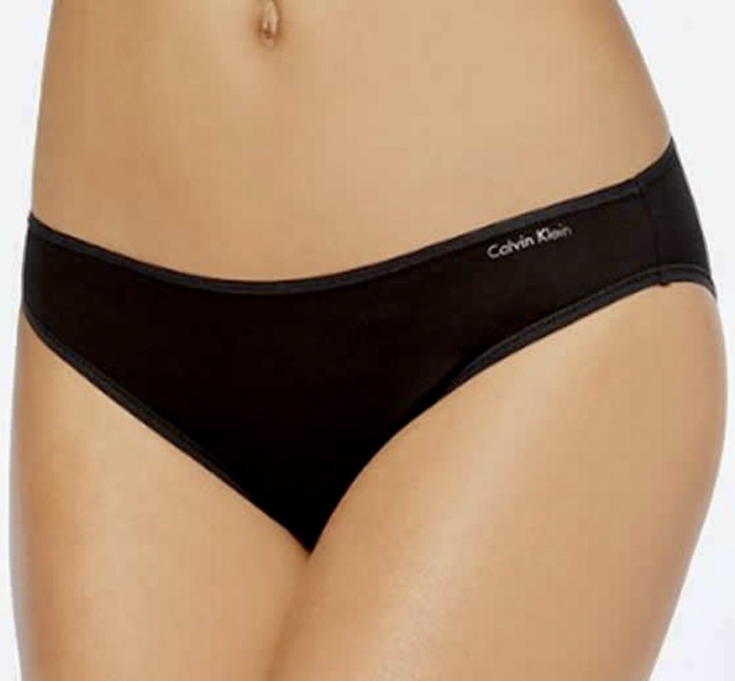CALVIN KLEIN Form Cotton Black Bikini Panty NEW Womens Sz XS 4 QD3644