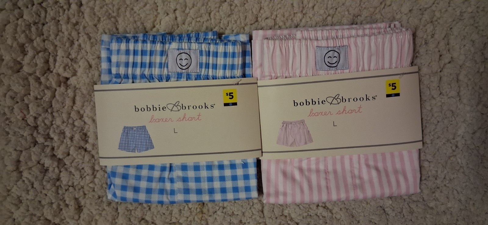 Lot of 2 Bobbie Brooks Boxer Shorts Size L NWT