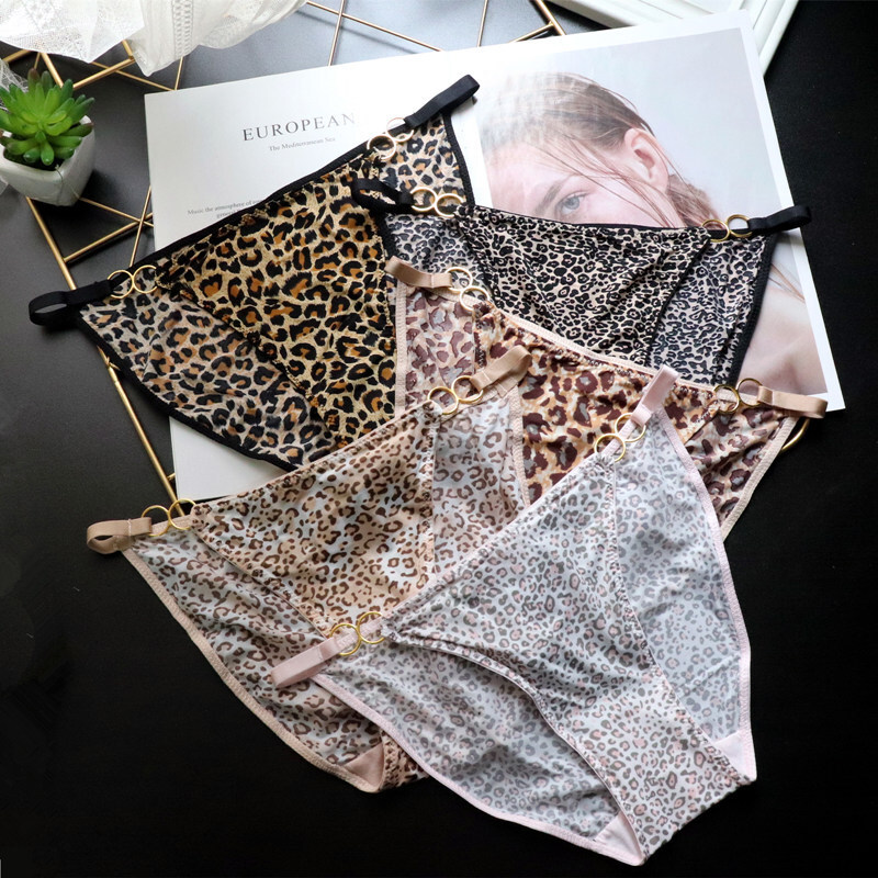 3 or 5 Packs Lot Sexy Womens Bikini Panties Leopard String Full Briefs Lingeries
