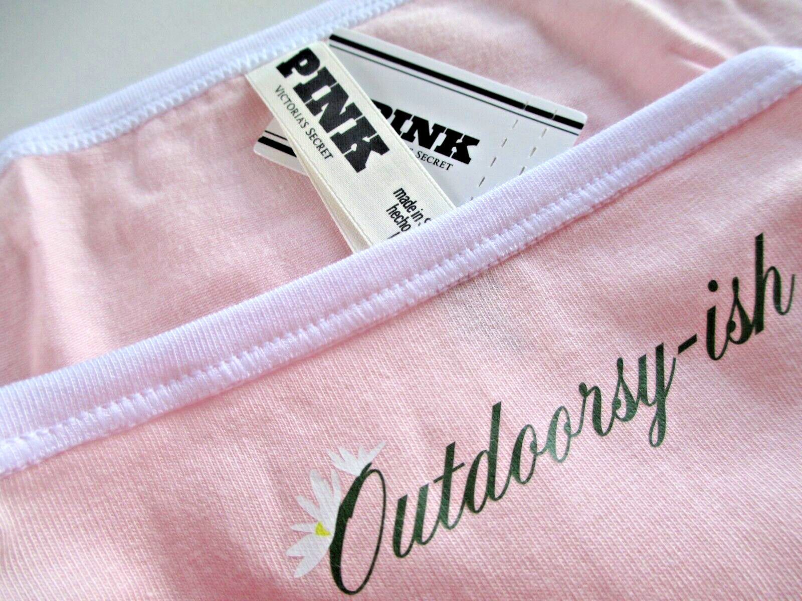 VICTORIA’S SECRET PINK Cotton String Bikini Panty VS Angel Pink White S M L XL