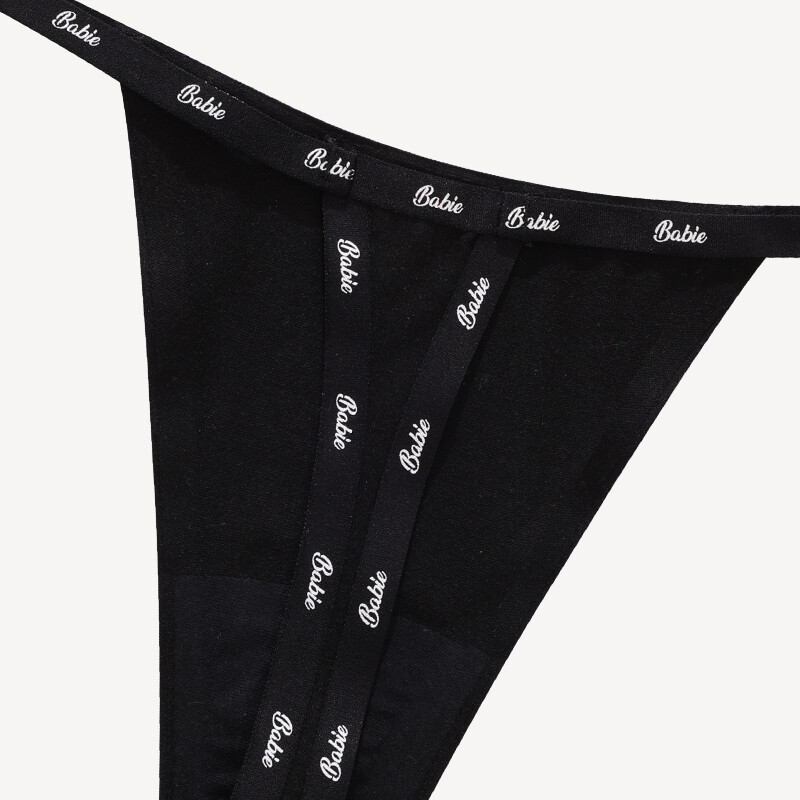 5 Pack Lot Sexy Womens Panties Thong G string Bikini Lingerie Letter Print Brief