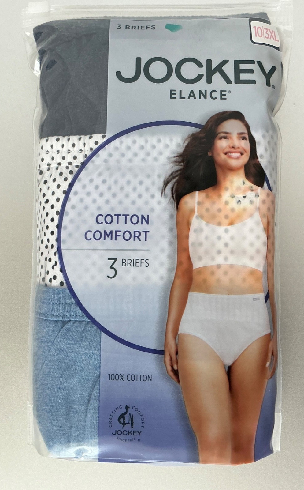 Jockey Elance Cotton Comfort Briefs Women’s Size 10 3XL
