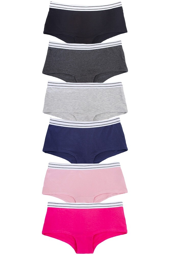 Jennifer 12 pack Assorted Women’s Mixed Strip Band Cotton Women Boy Short Panty