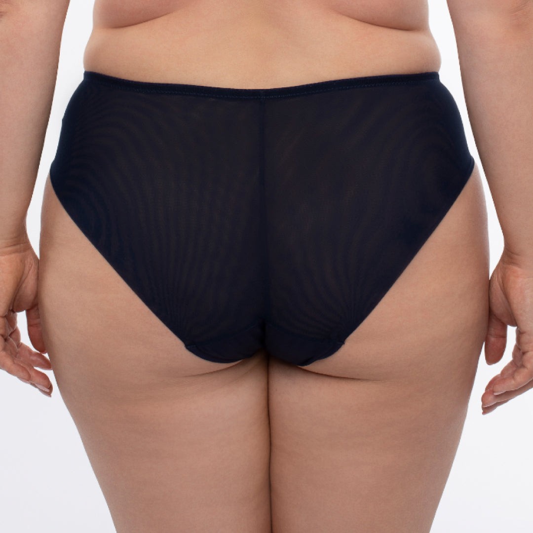 Samanta Hazel No VPL Sheer Mesh Embroidered Brief Panty Womens Lingerie B400
