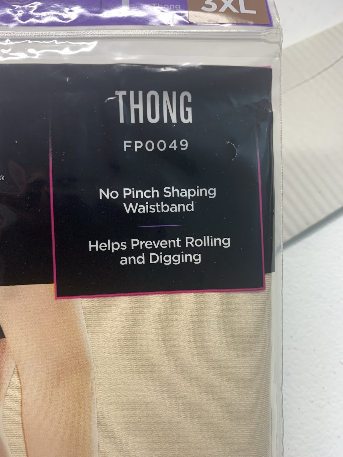 2 MAIDEN FORM FLEXEES SHAPING COOL COMFORT THONG SHAPERS 3XL BLACK/BEIGE. 225