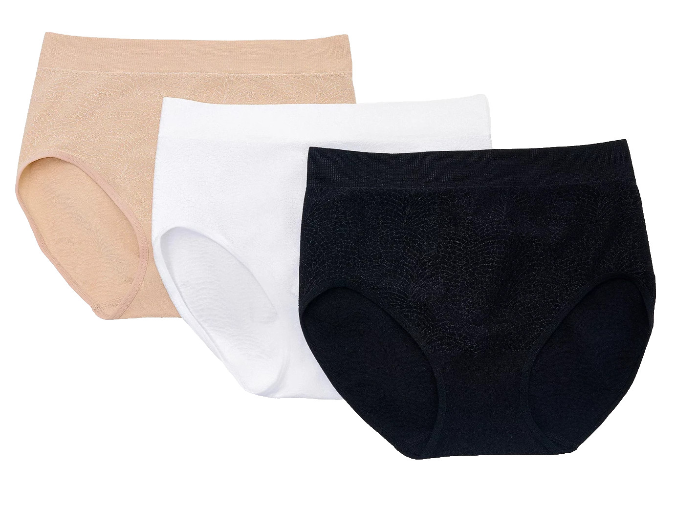Breezies~Set of 3~Featherlite Seamless Full Briefs~Medium~Basic~A681661 13249