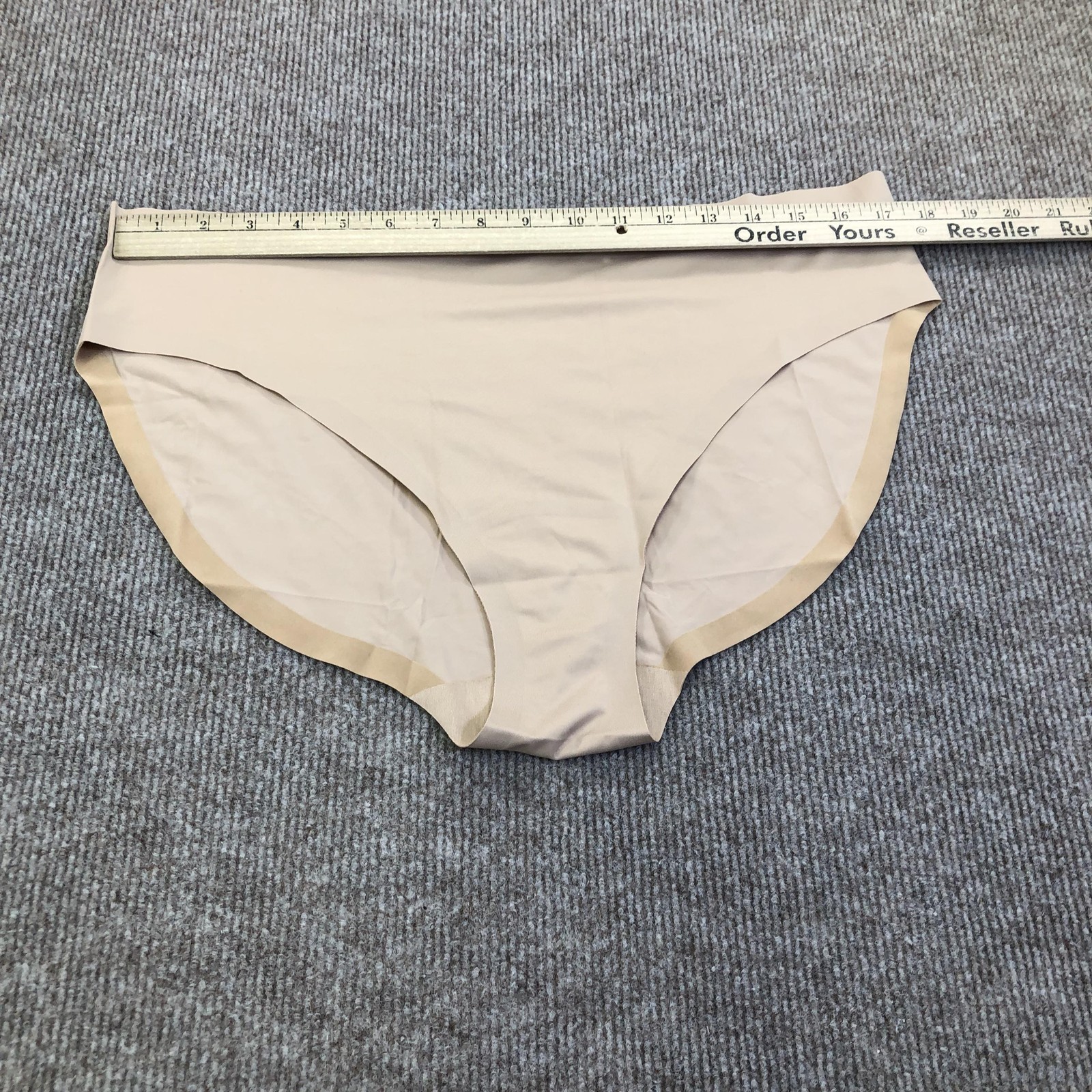 Underwear Womens L Beige Seamless Brief Panties Microfiber Smooth Stretch