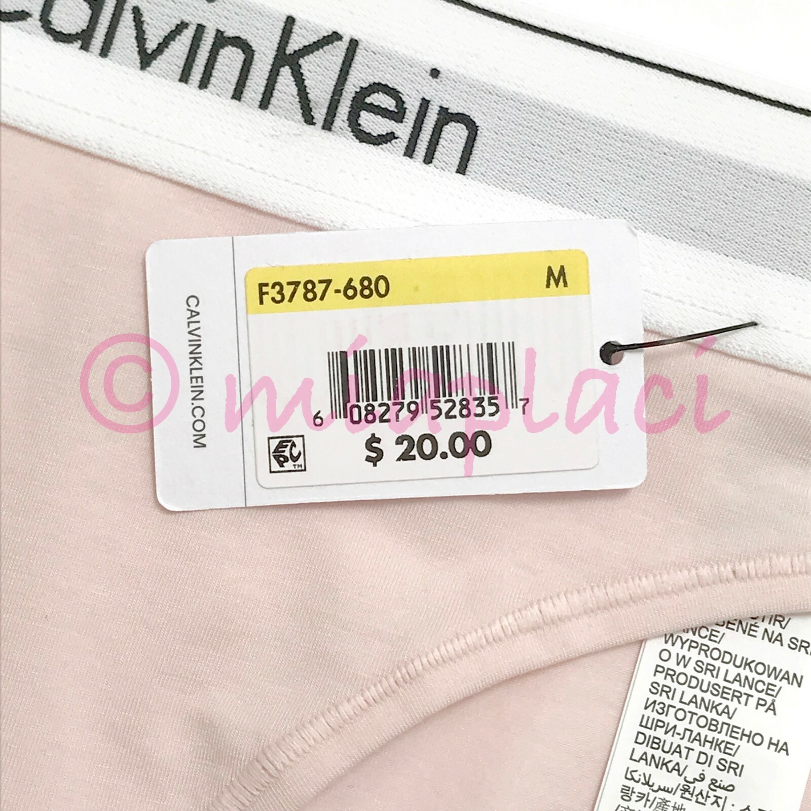 NWT Calvin Klein Modern Cotton Bikini Panty F3787 Pink