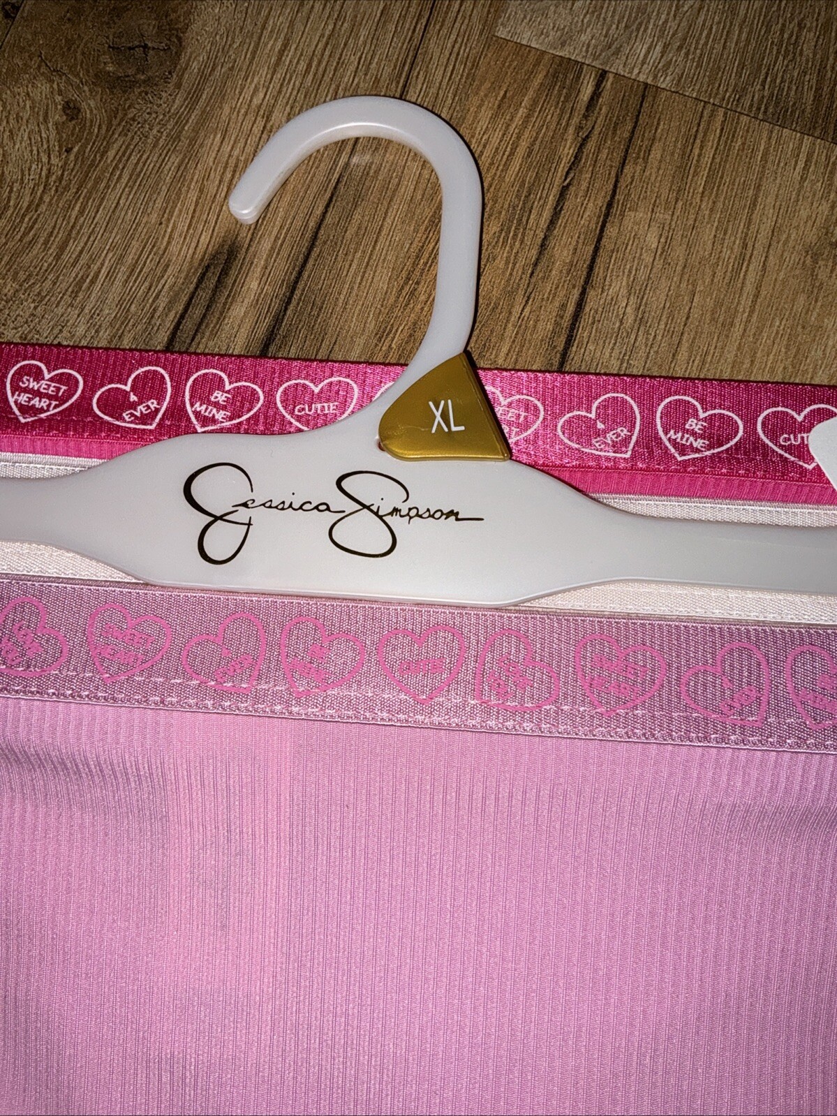 JESSICA SIMPSON 3 PACK Hipster Women’s XL Panties Pink Sweet Hearts NWT