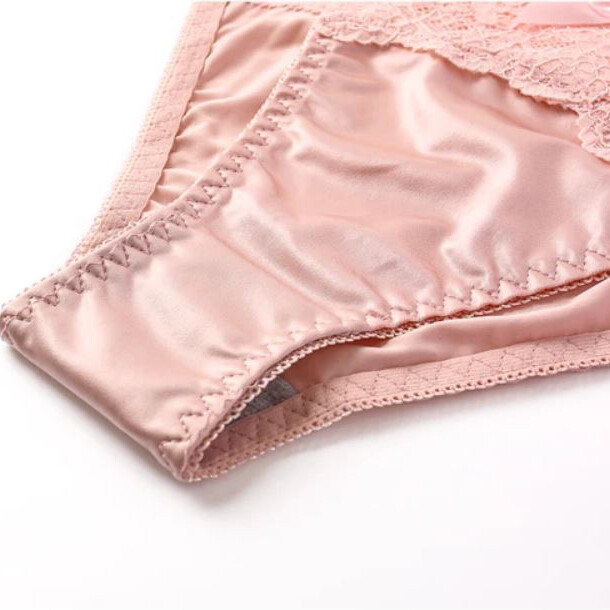 4 Pcs Lot Womens Sexy Panties Satin Brief Low Waist Thong French Lace Underwear