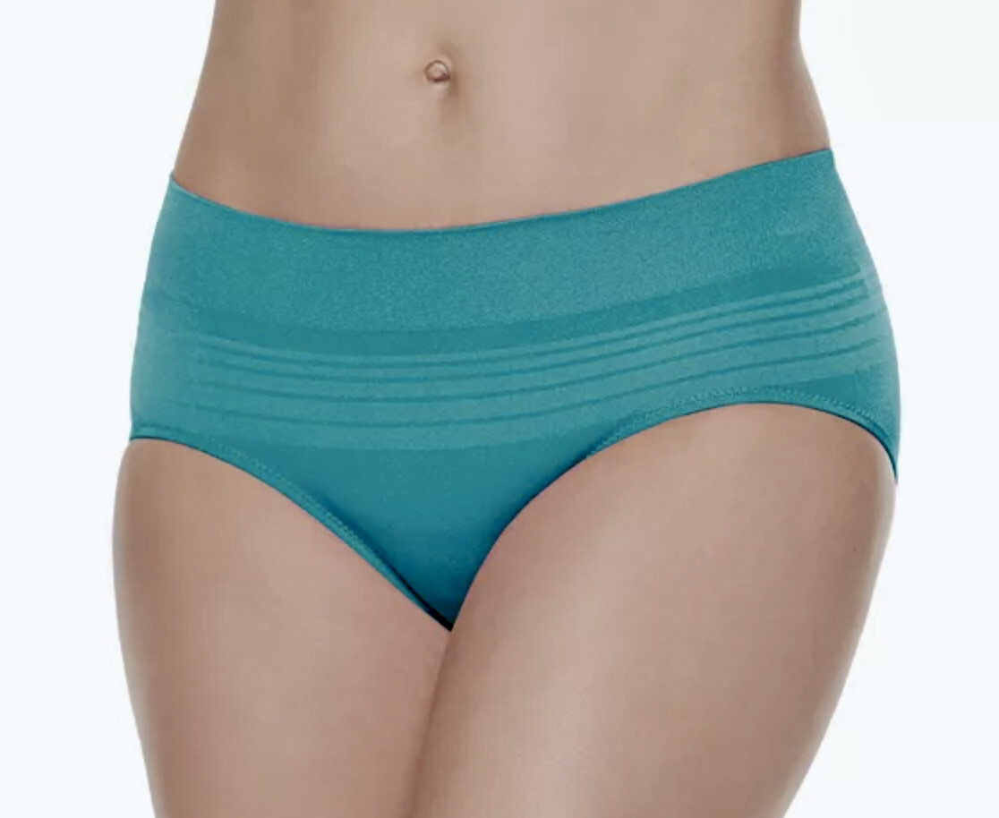 WARNERS No Pinching No Problems No Muffin Seamless Aqua Hipster Panty Womens S 5