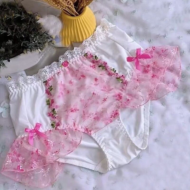 New Princess Lolita Girls Lady Floral Panties Briefs Japanese Underwear Knickers