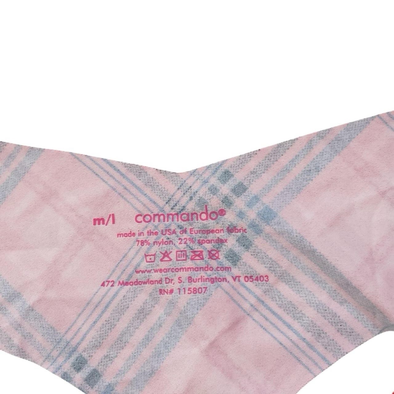 ***NEW** $24 COMMANDO WOMENS BUFFALO CHECK CLASSIC THONG PRINT PANTIES SIZE M/L