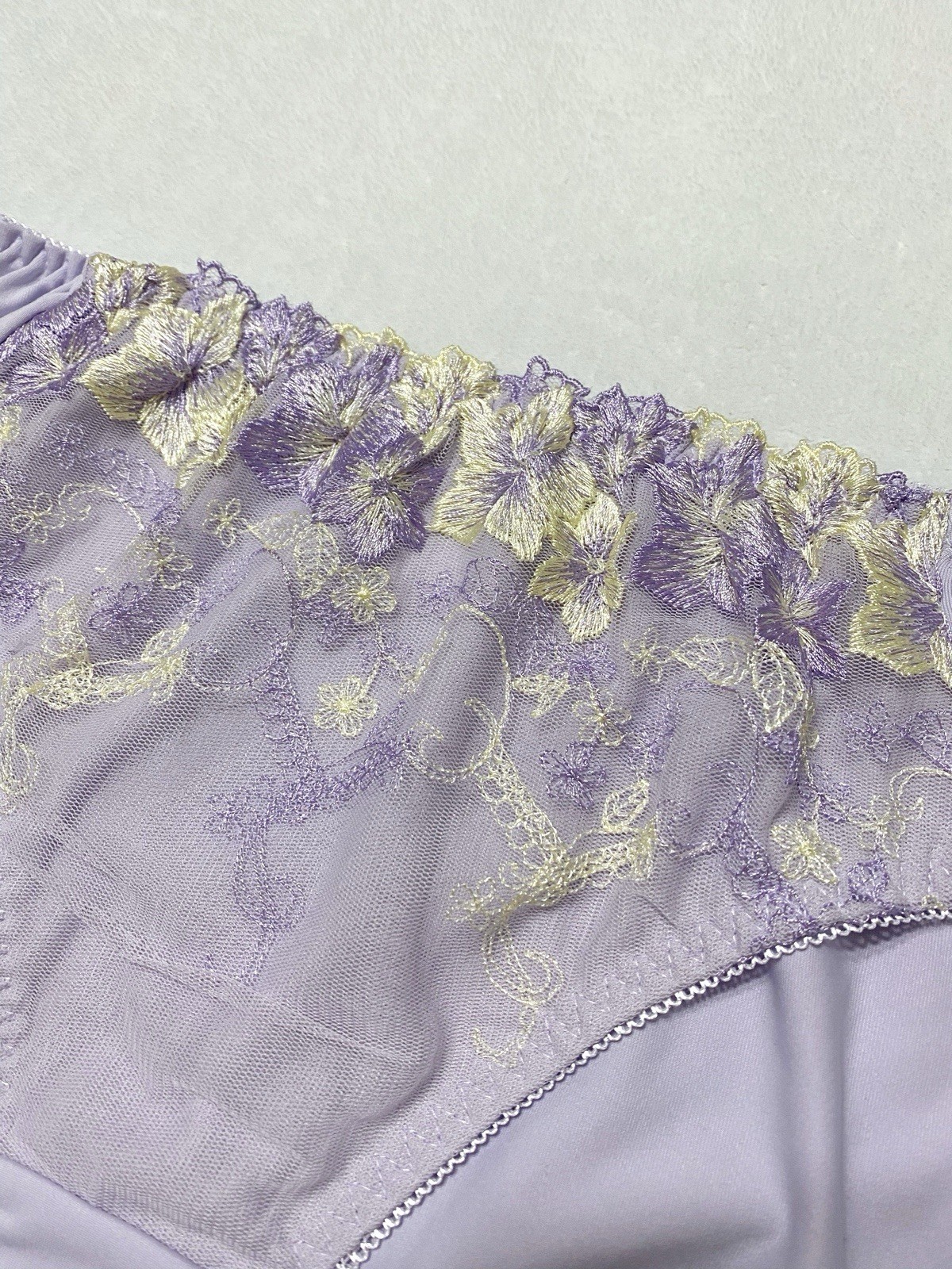 Set Of 4！US-S/JP-L Japanese Brand High Quality Floral Embroidery Nylon Panties