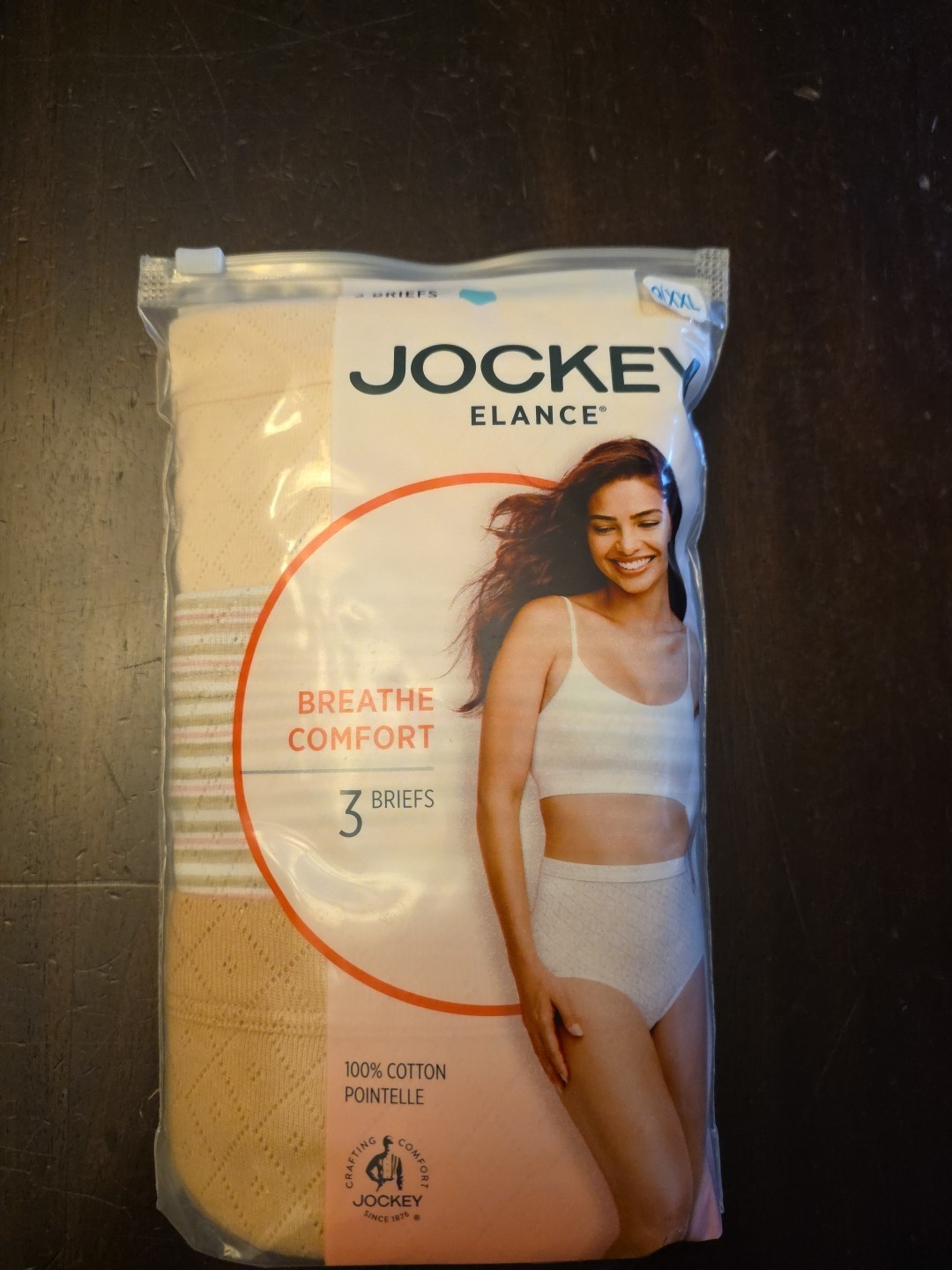Jockey Elance Breathe Comfort Briefs Size 9. Pack Of 3