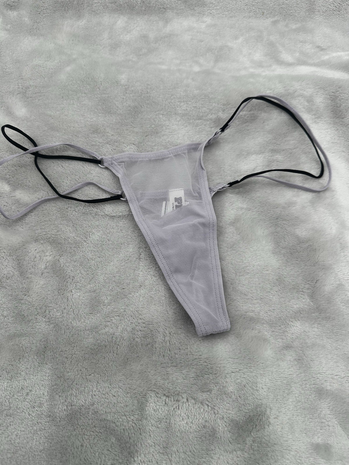 💕VICTORIA’S SECRET “PINK” MESH Micro Strappy Thong SPRING VIOLET SMALL