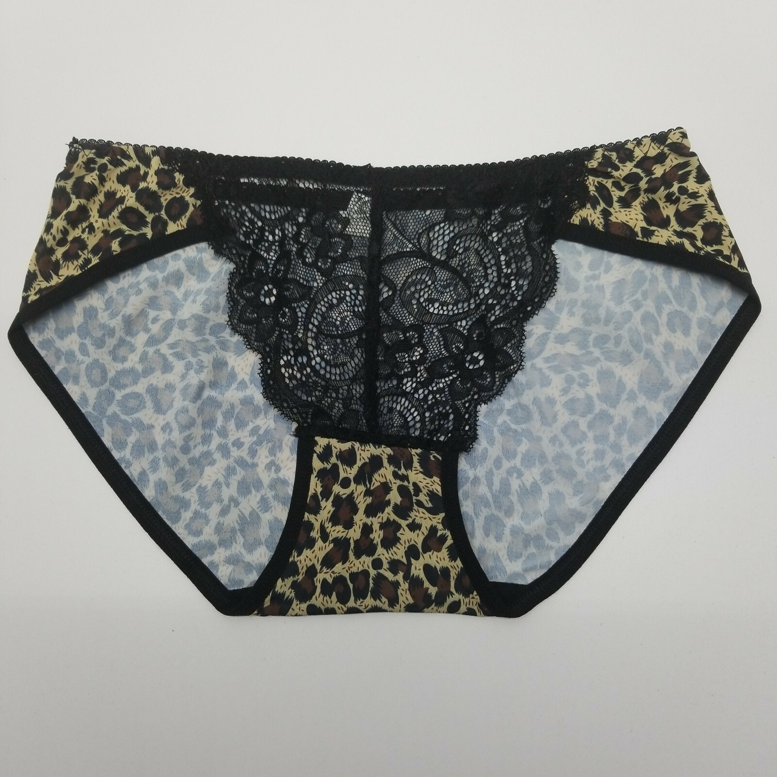 Leopard Cheetah print Blace Lace Panties Underwear Lingerie Strappy Sexy Cute