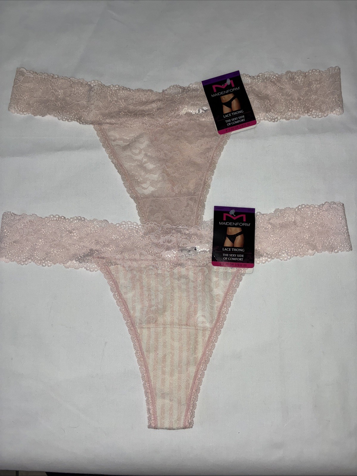 Maidenform All Lace Thong 2 Pack Sexy String Panties Underwear Size XXL