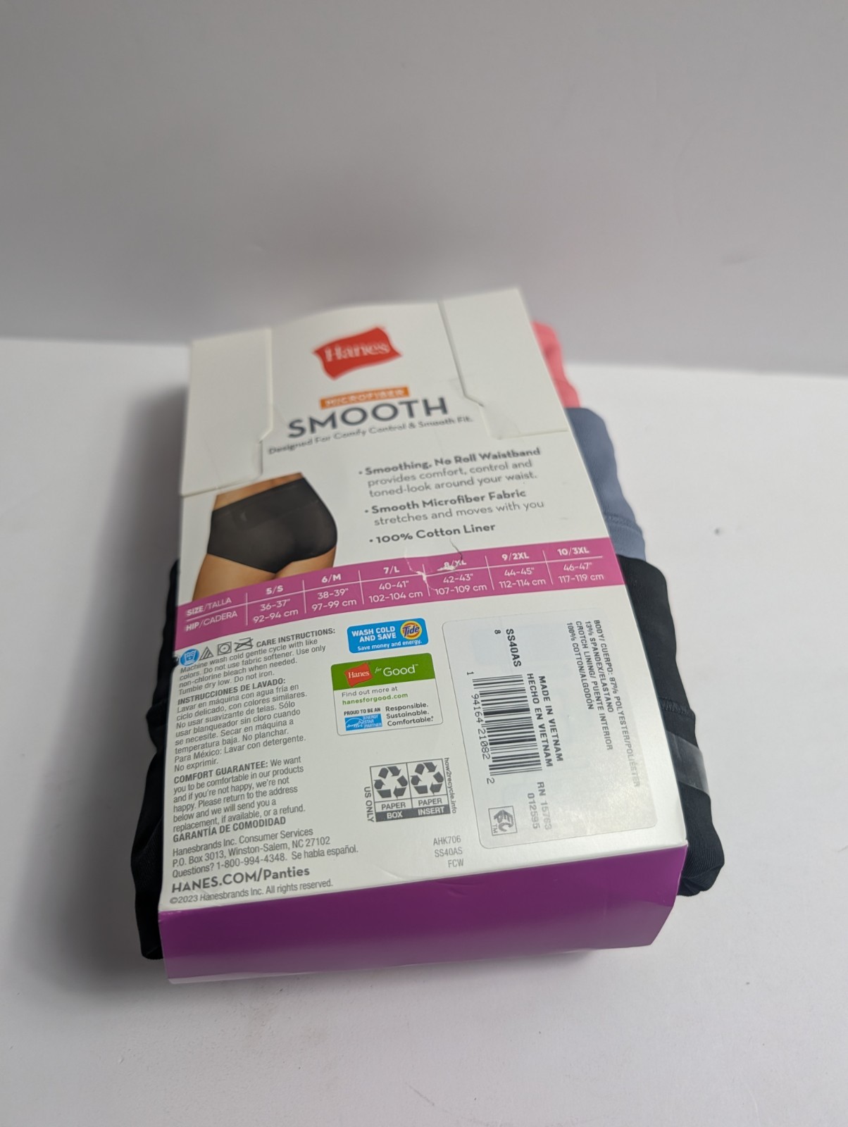 Hanes Premium Women’s Briefs 4-Pack Size 8 XL Cool Comfort Microfiber Assorted