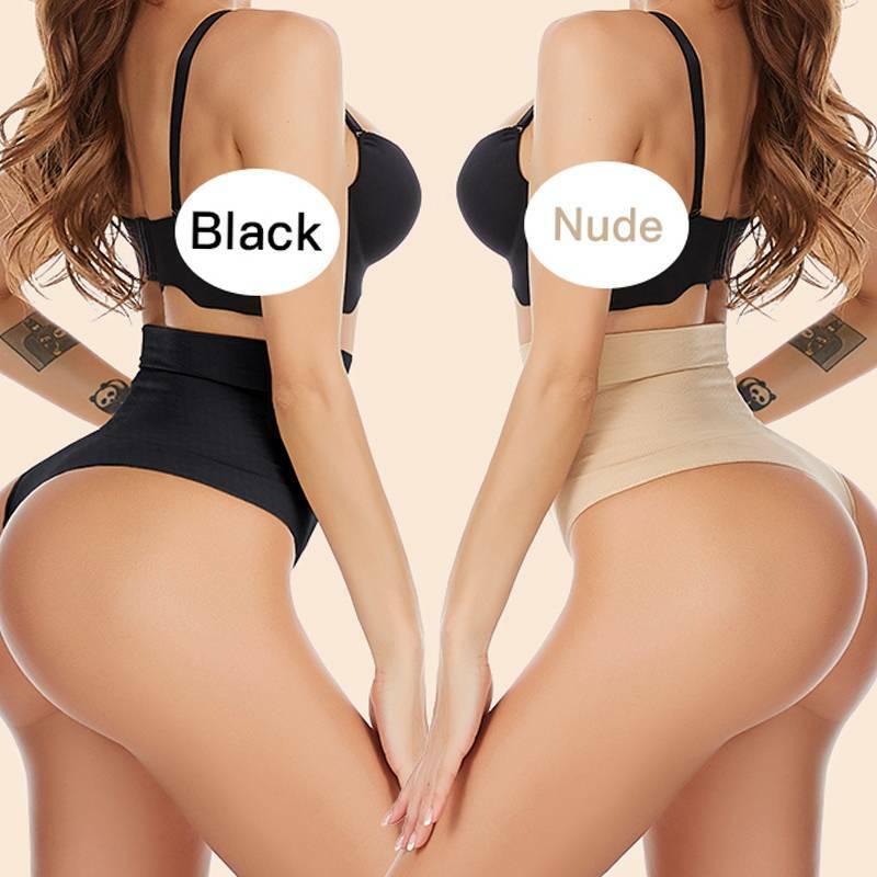 Women’s Boned Tummy Control Body Shaper High-Waist Trainer Thong Panty Shapewear