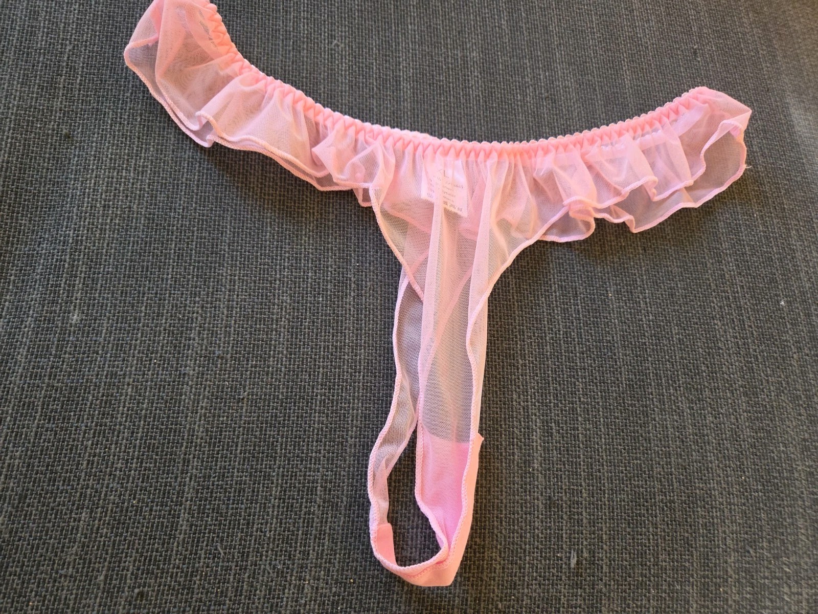 Pink Lace Thong Extra Large