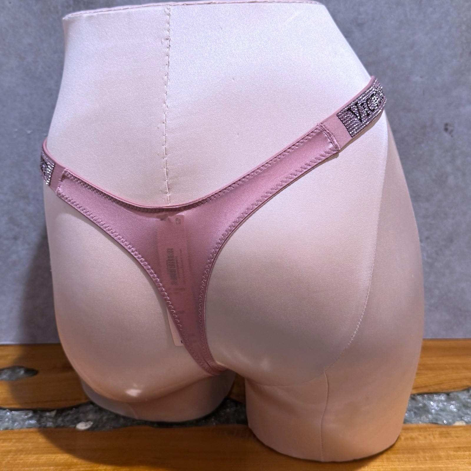 Victoria’s Secret Very Sexy Shine Strap Thong Satin Panty Dusk Rose MEDIUM NWT