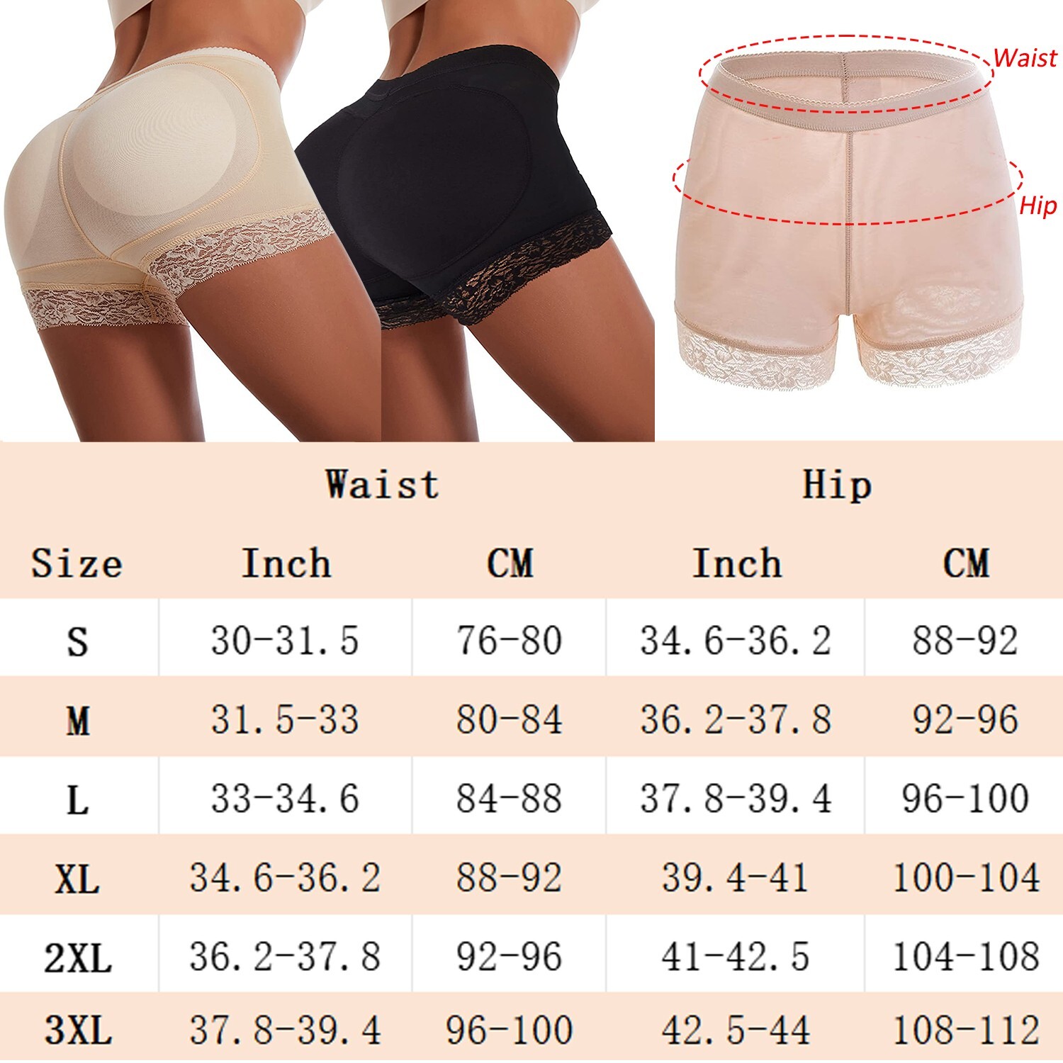 Women Butt Lift Fask Ass Hip Enhancer Booty Underwear Panties Padded Shaper US