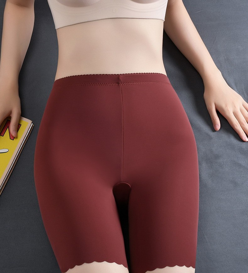 Women Long Leggings High Waist Ice Silk Seamless Plus size Underpant 91931
