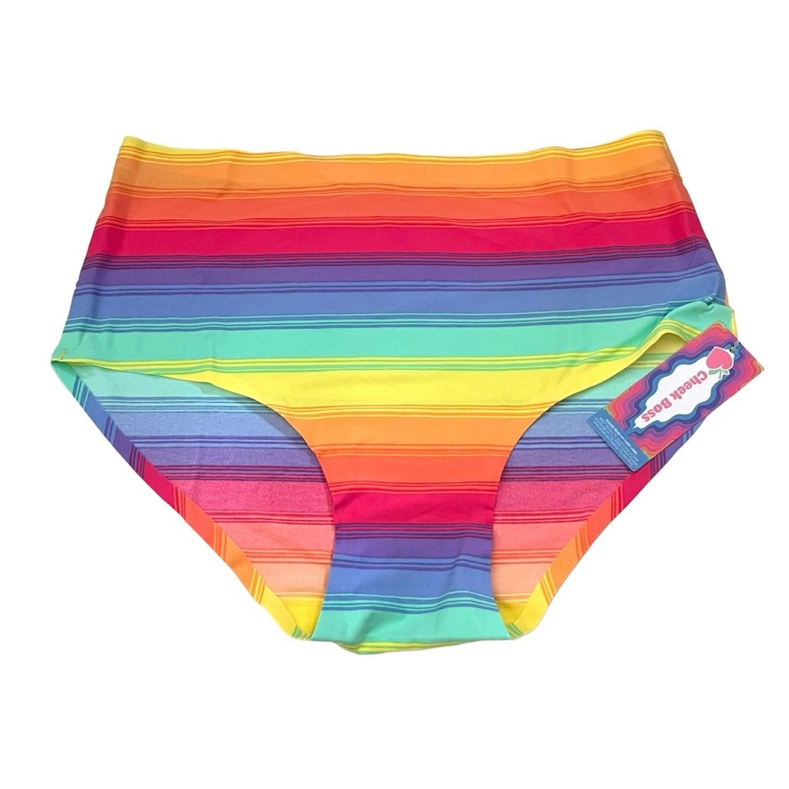 Cheek Boss Brief Panty Stripe Spectrum Size Large