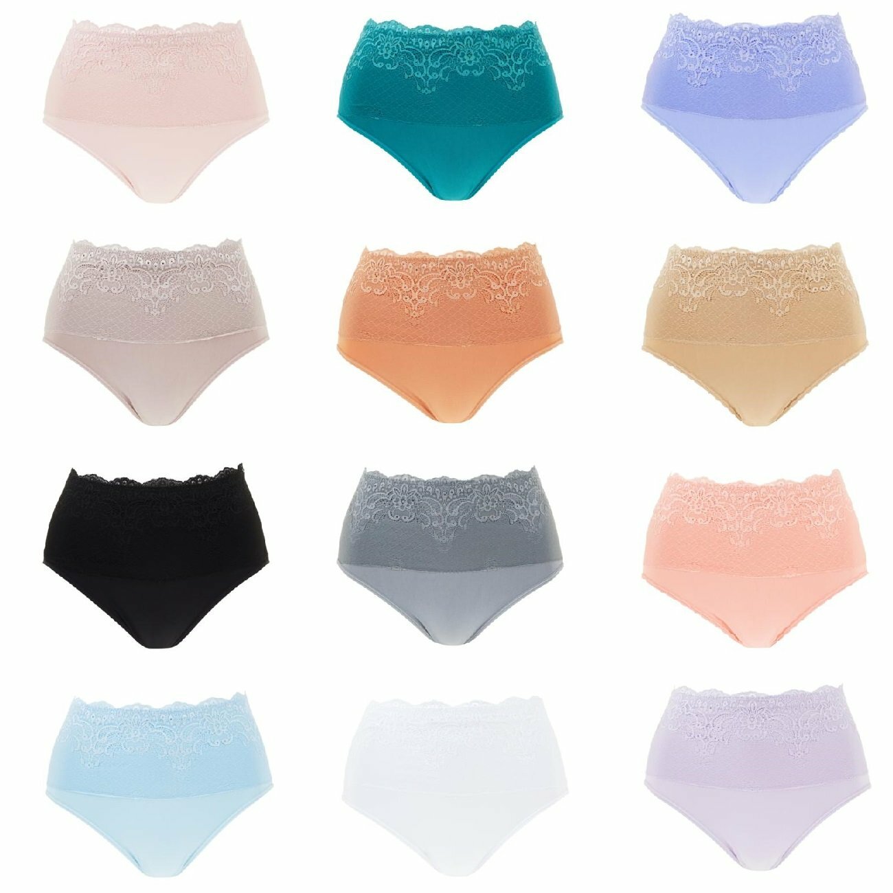 Rhonda Shear 3-pack Lace Overlay Brief 654532-J