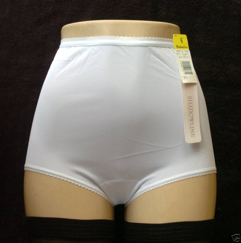 Shadowline Vintage Collection 100% Acetate Full-Cut White Brief Size 6/Medium