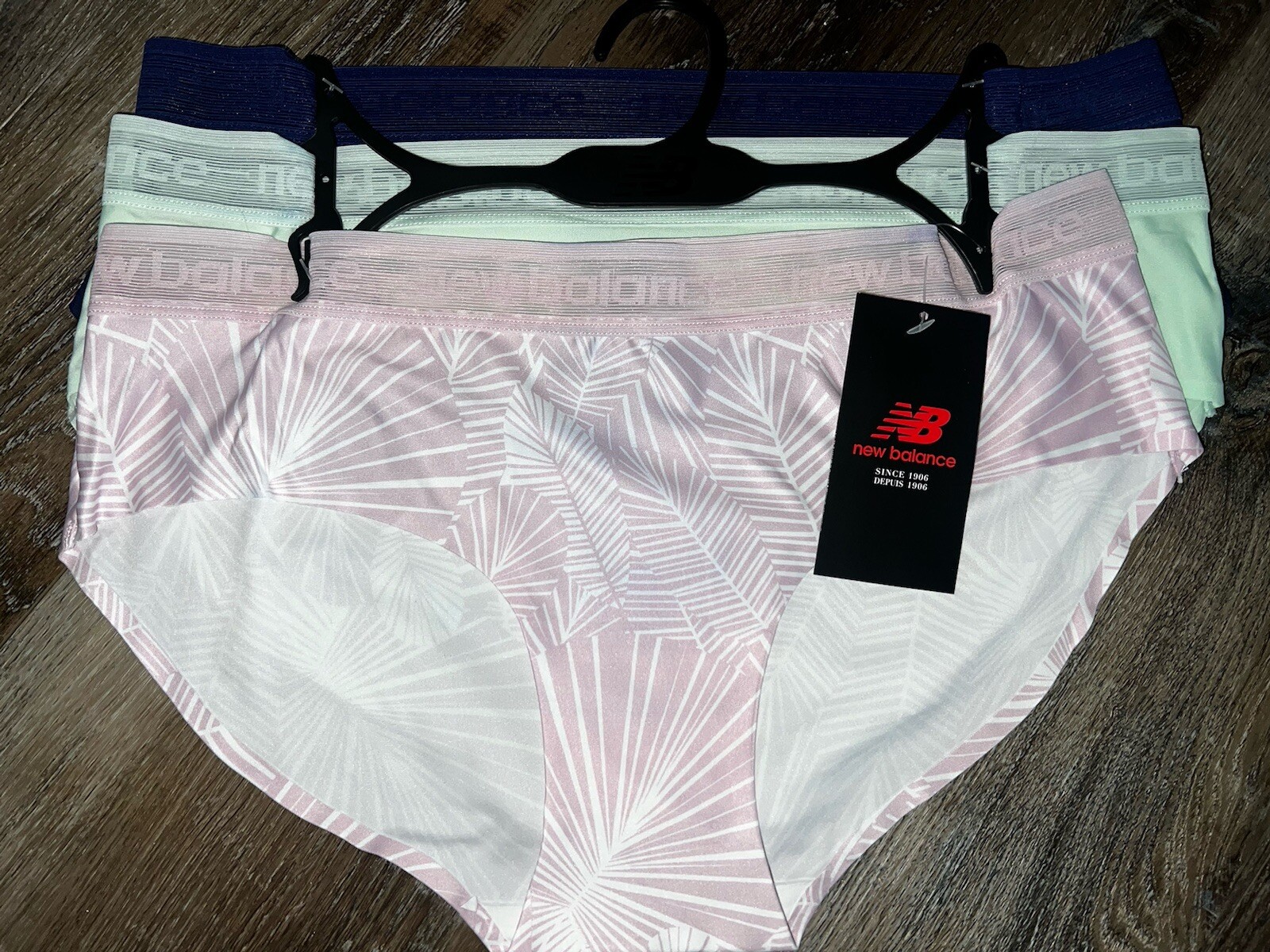 New Balance ~ Women’s Hipster Underwear Panties Polyester Blend 3-Pair (A) ~ L