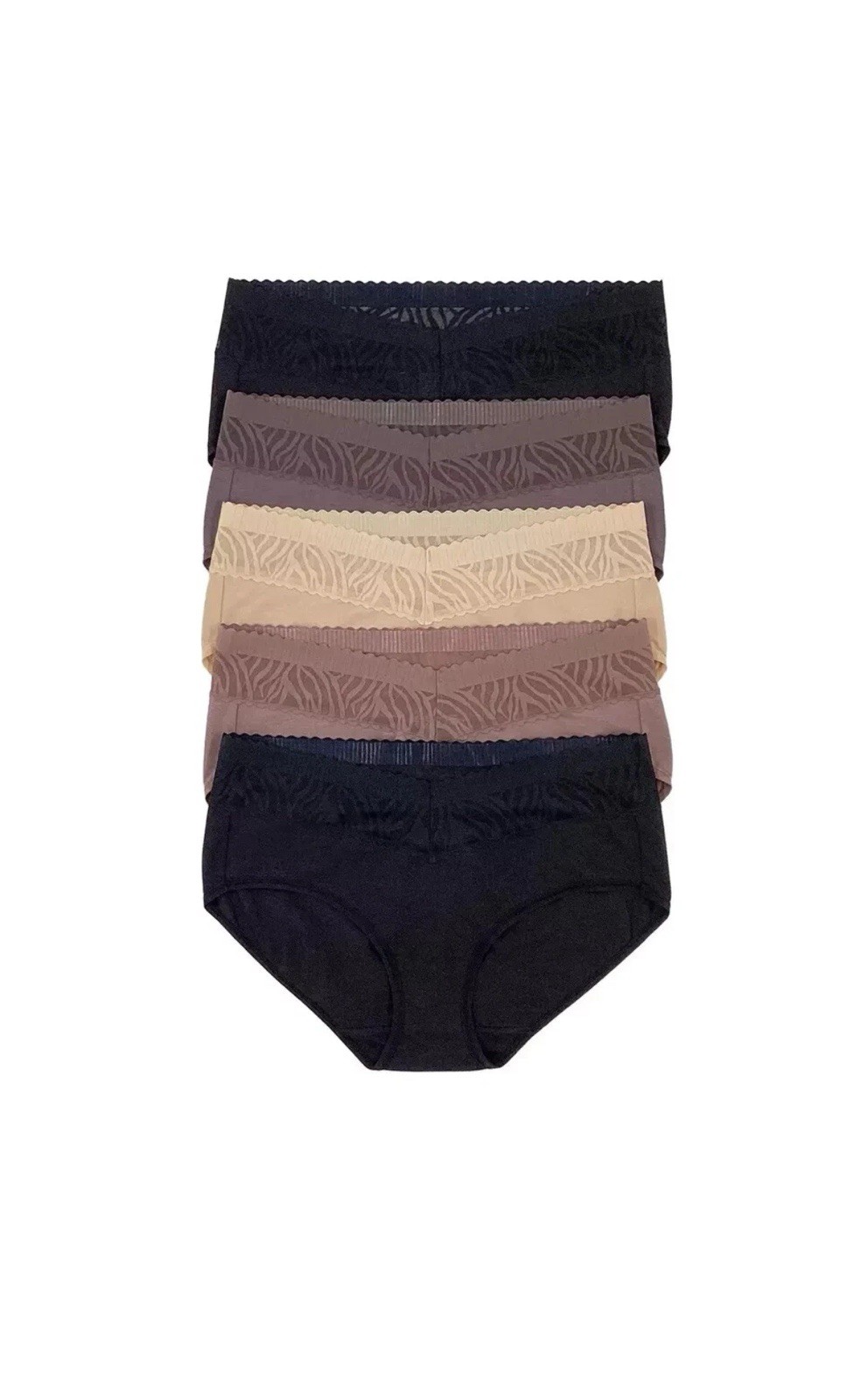 Underwear Felina Hipster Cotton 5 Pack S Stretch NEW Women Panties Pima Soft