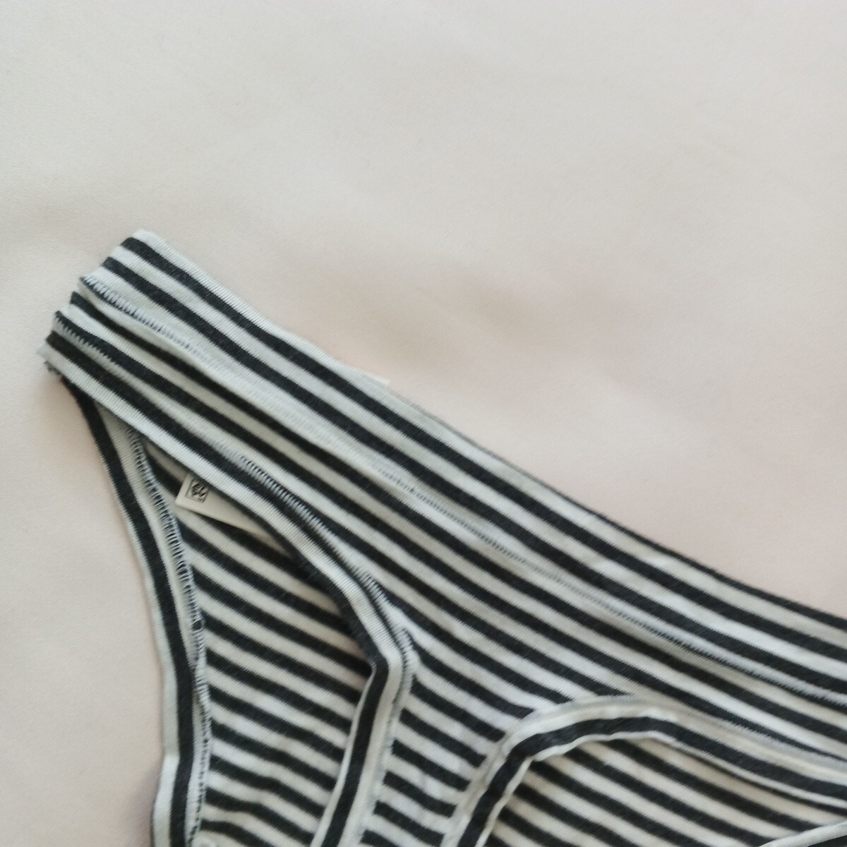 NWT ALFANI Thong Size SMALL Black & White Striped Rayon Blend