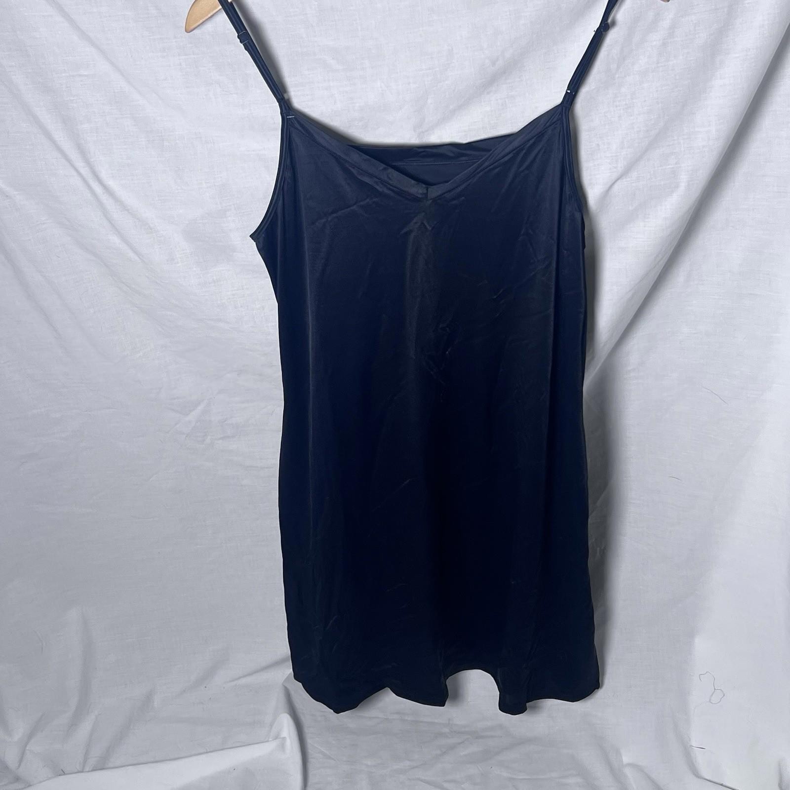Vintage VANITY FAIR Black Full Slip Large Style 10-158 Lingerie Nightie