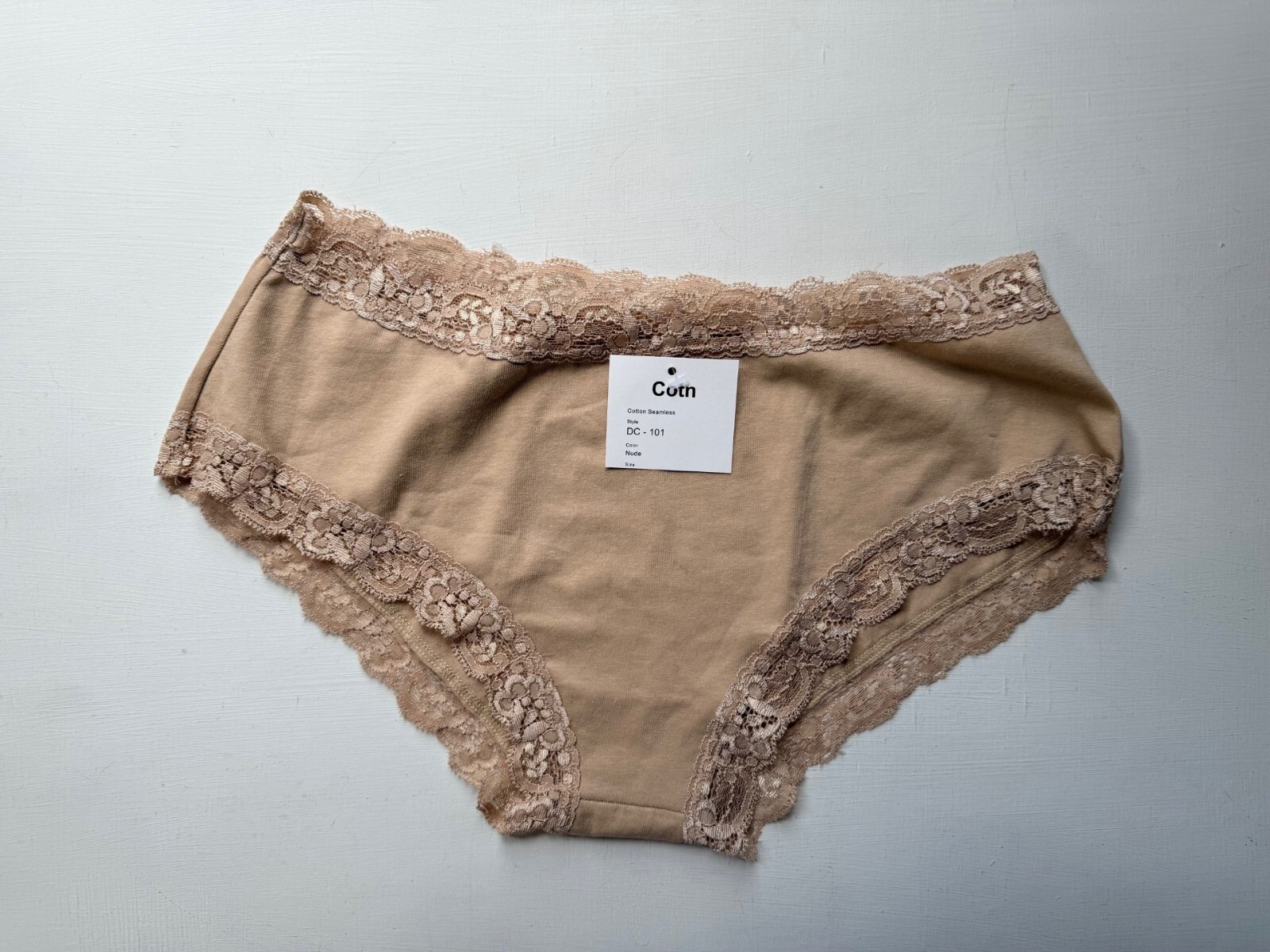 COTN COLLECTION Women’s Underwear Panties LACE TRIM BOY SHORT Pima Cotton