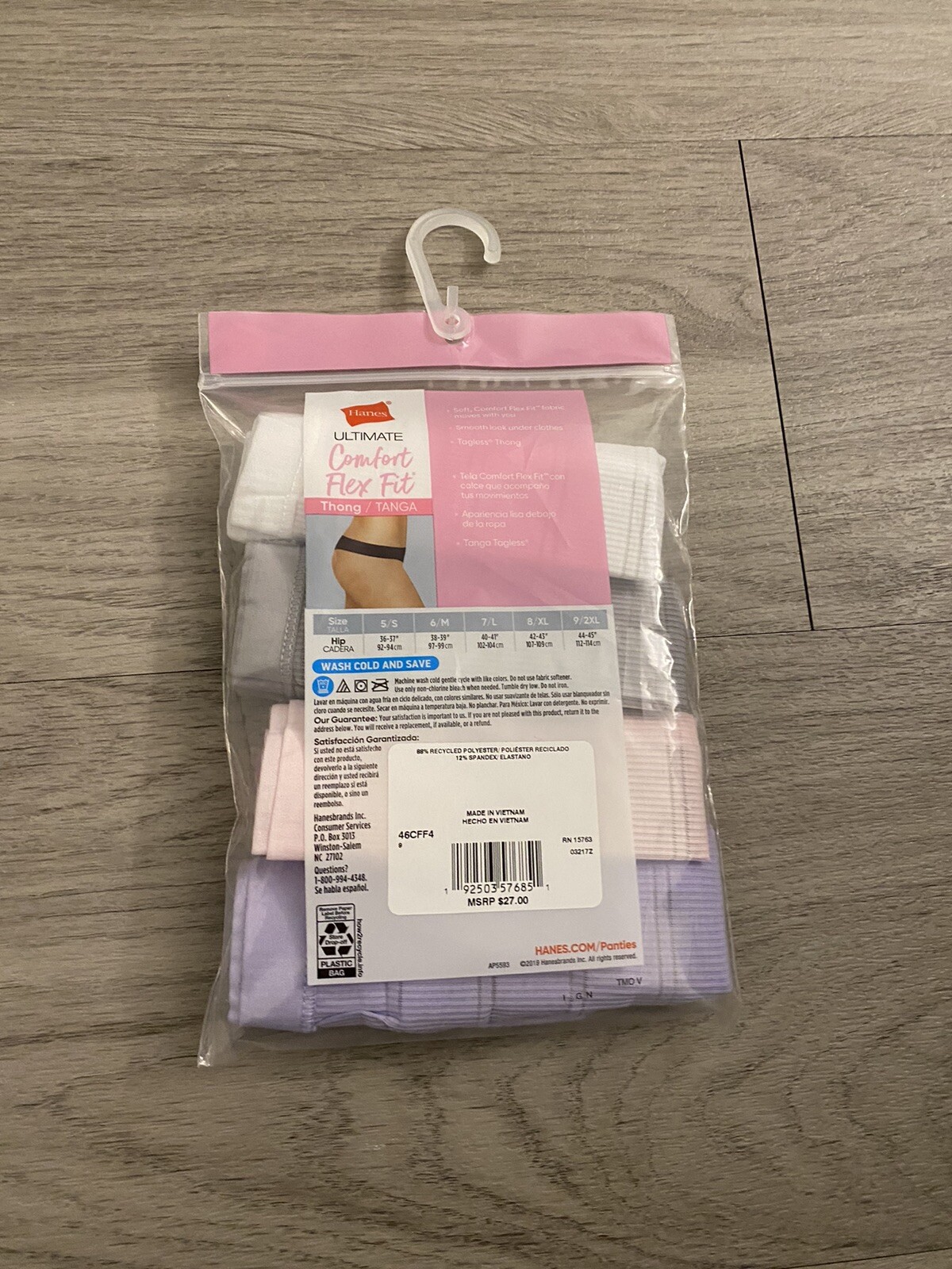 New Hanes Ultimate Comfort Flex 4 Thongs – Size 2XL