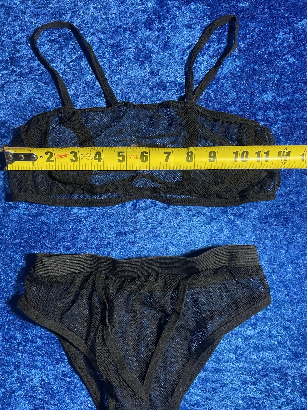 Fishnet Lingerie Set 2 Pc Bra Panties Sissy Outfit XS/Small Adult Sexy Mesh