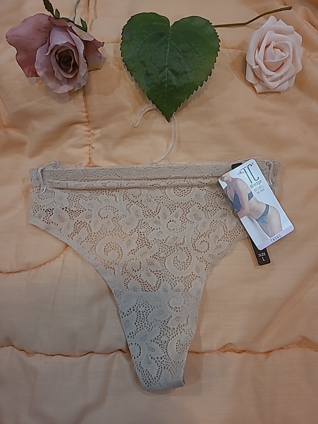TC Fine Intimates A4-138 SeXy All Over Elegant LuXe Lace Thong NWT Large $19.50