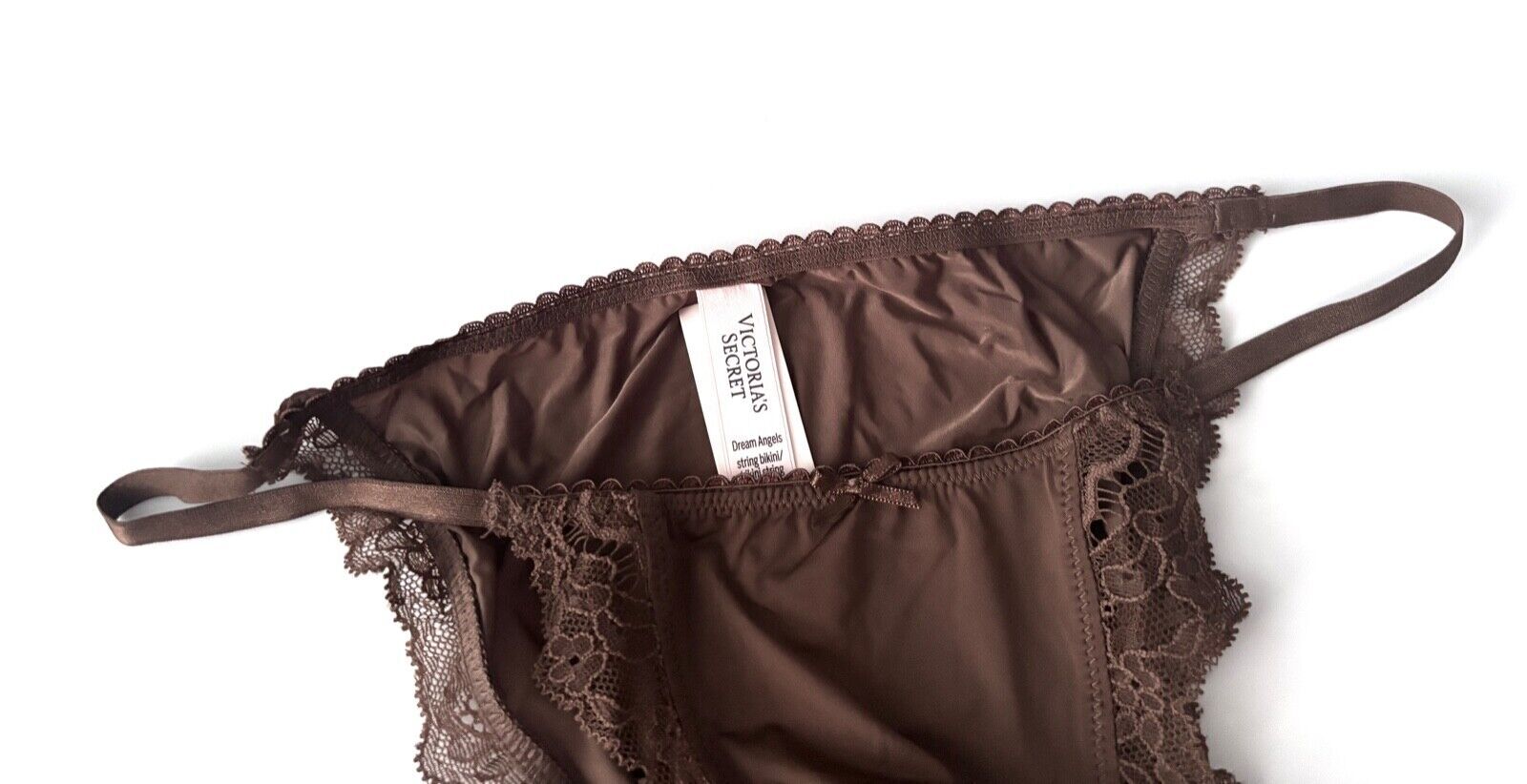 Victoria’s Secret String Bikini Panty Dream Angels Mousse Brown S M L XL 2XL