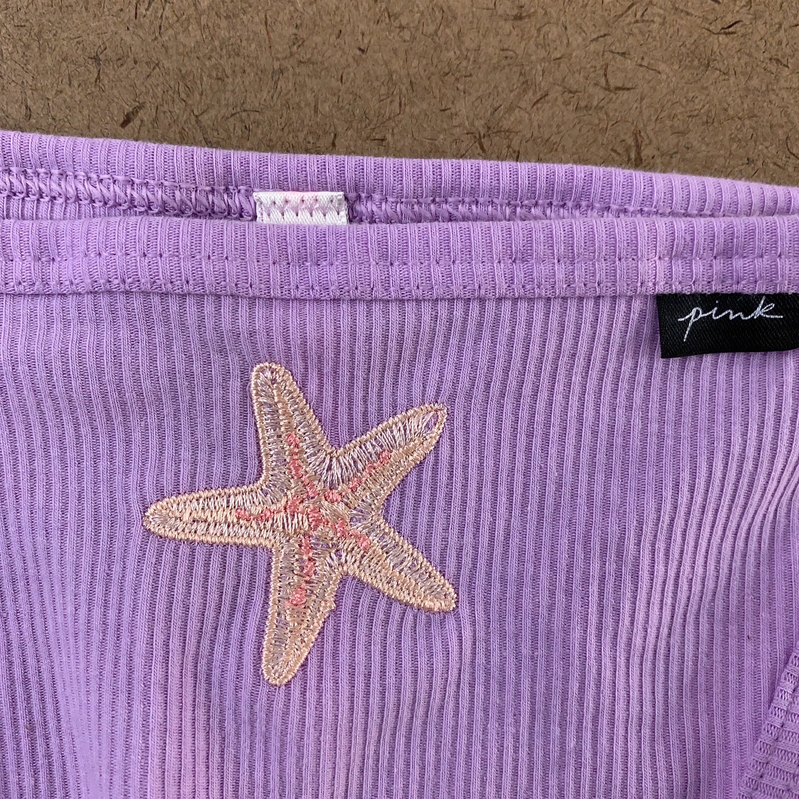 PINK Victoria’s Secret Women’s XL Lilac Rib Knit Bikini Panty NWT