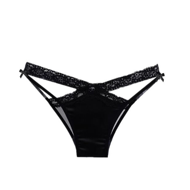 Pack Of 6 Womens Sexy Panties Satin Thong Bikinis Intimate Lace Underwear Briefs