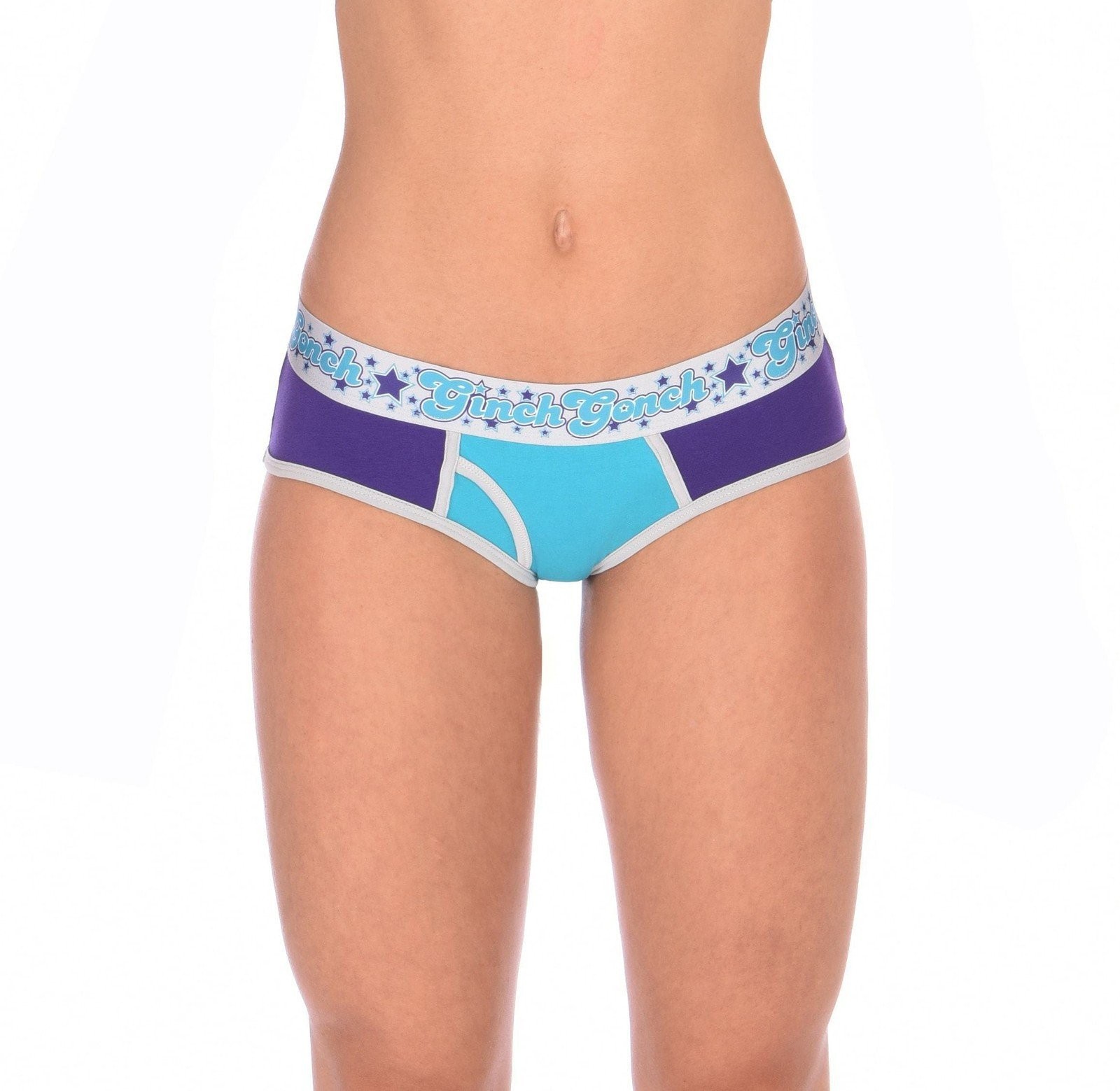 Ginch Gonch Women’s Brief Boyfriend Panties Purple Haze Solid NWT