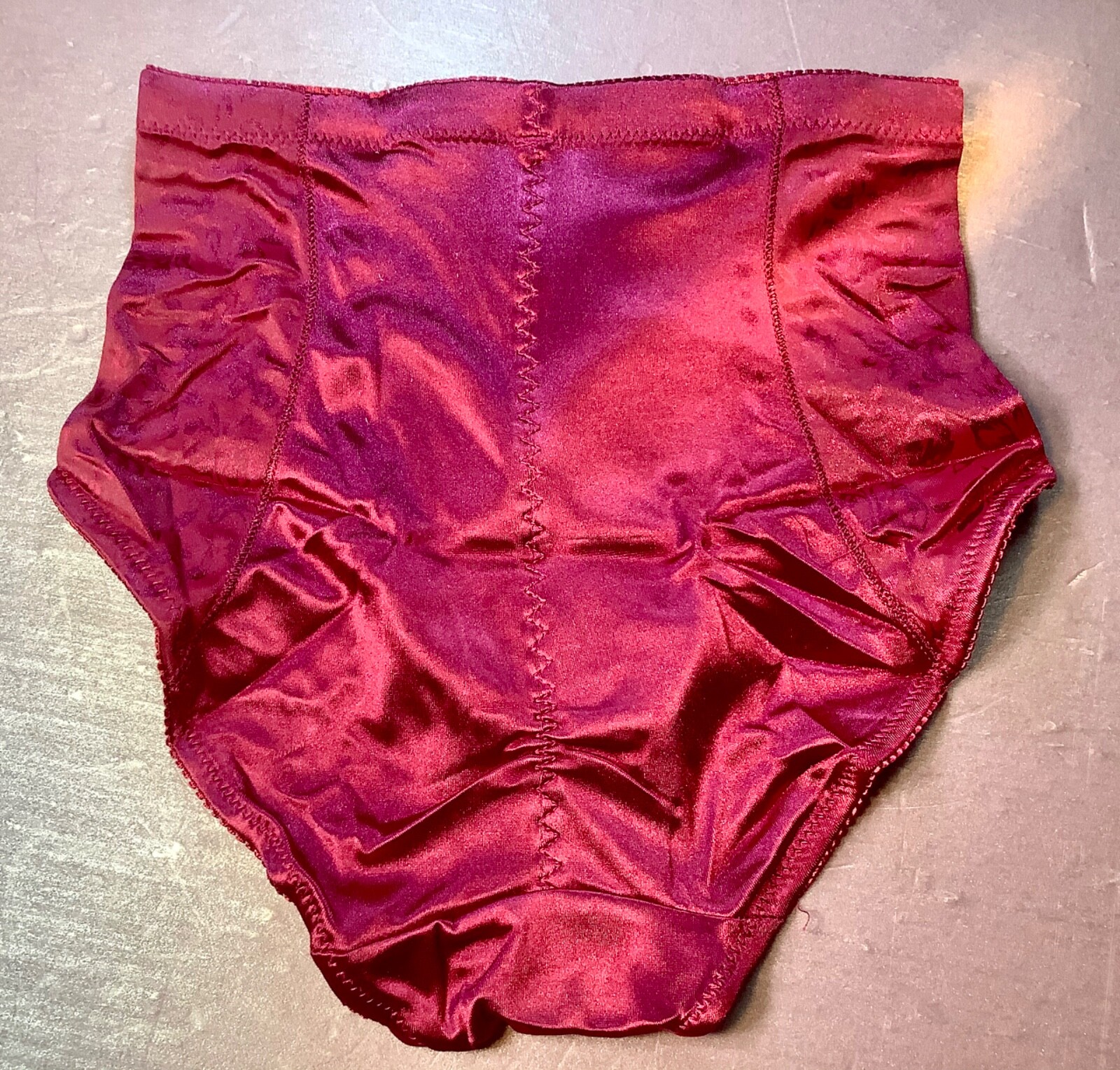Women Panties,Control Briefs”Eva Cervantes”Size L. Purple Soft shiny Satin