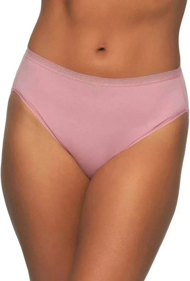 Felina Womens 6 Pack Large Pima Cotton Blend Hi Cut Briefs – Black Pink Brown