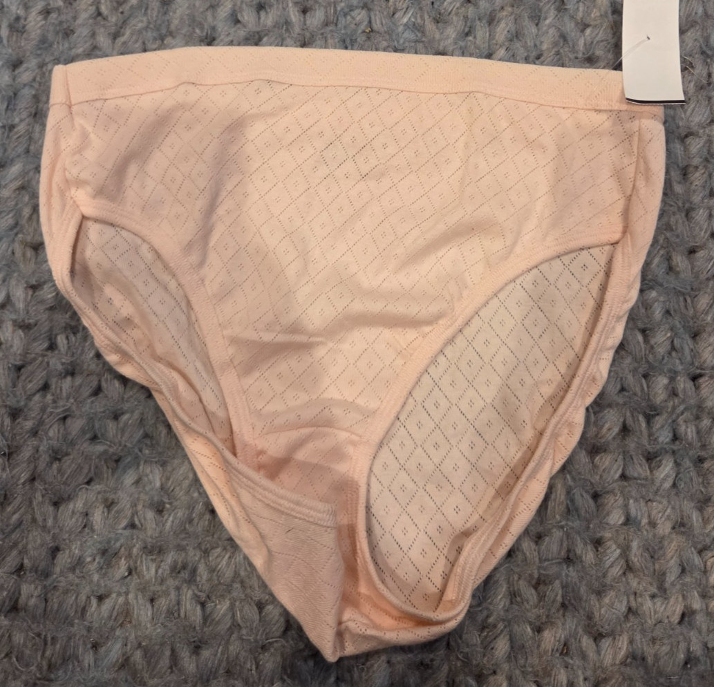 Women’s Jockey® Elance Breathe Pointelle Bikini Panty new pink sz 7 new