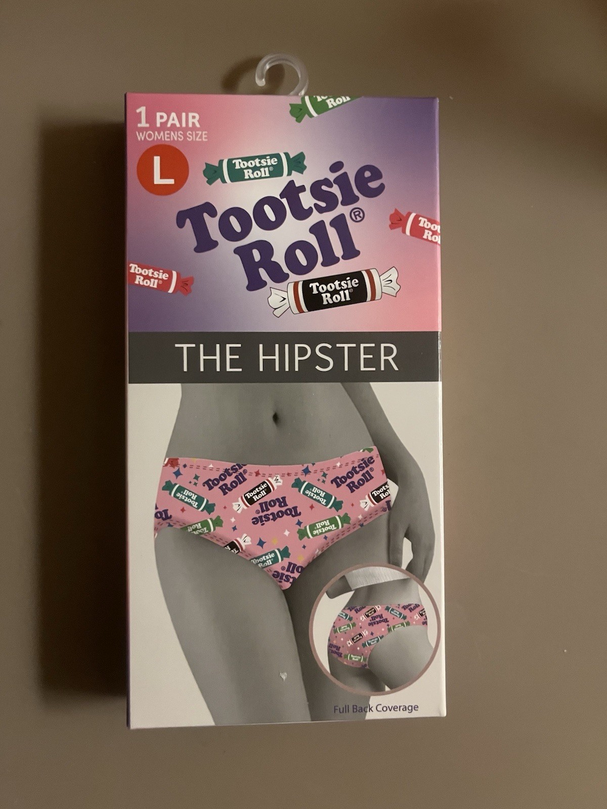 New Women’s Whimsical Design Tootsie Roll Hipster Underwear Size Large 30-32~NIB